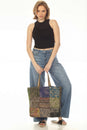 Load image into Gallery viewer, Patchwork Upcycle Tote Bag
