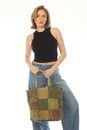 Load image into Gallery viewer, Patchwork Upcycle Tote Bag
