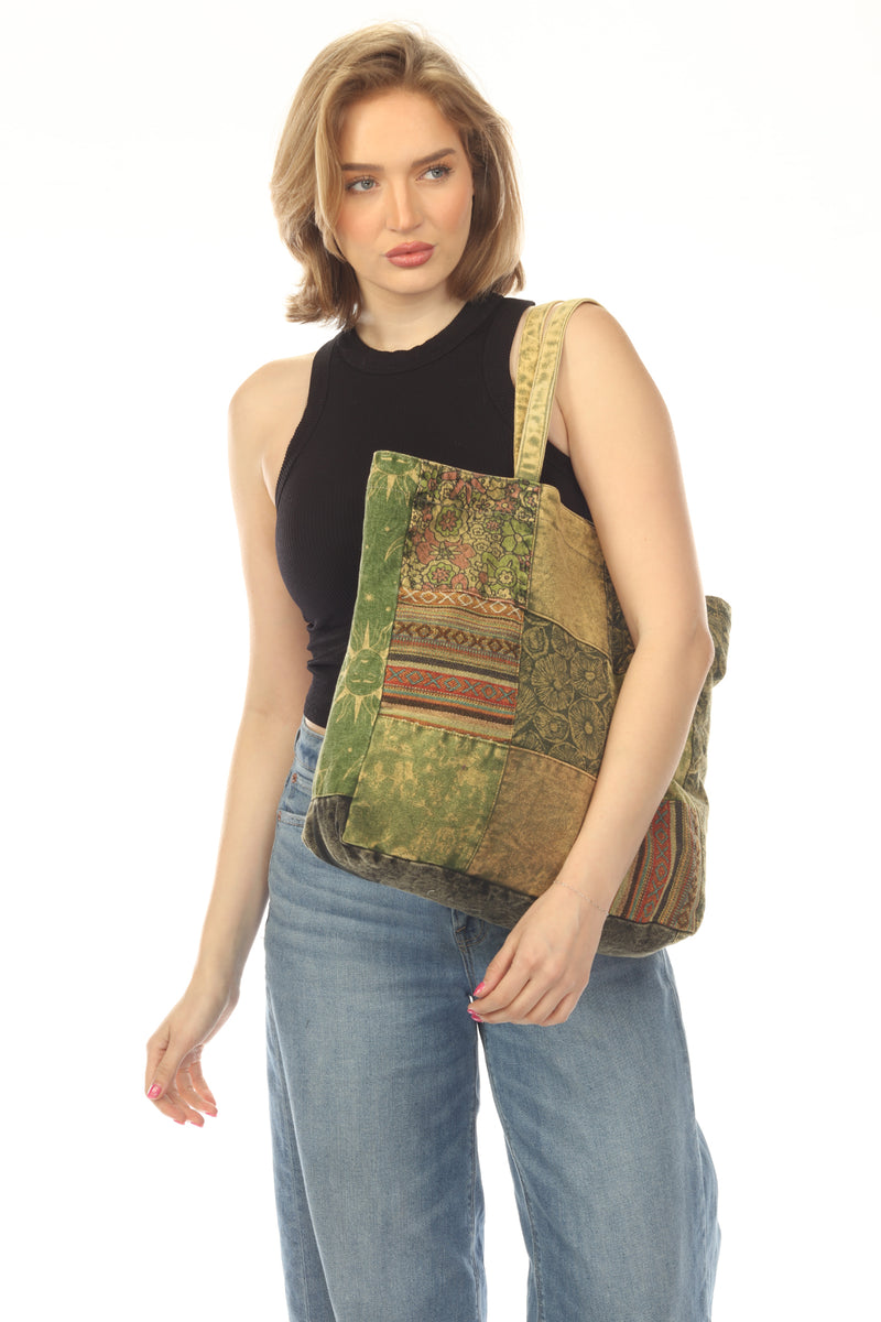 Patchwork Upcycle Tote Bag