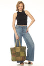 Load image into Gallery viewer, Patchwork Upcycle Tote Bag
