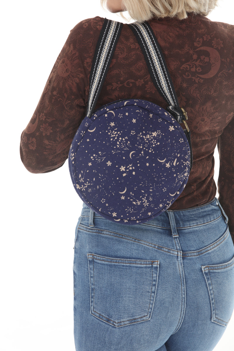 Celestial Print Round Bag