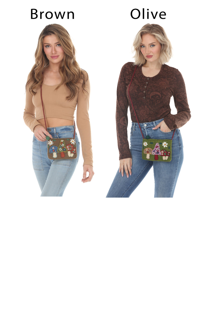Felt Mushroom Mini Shoulder Bag