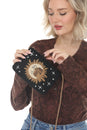 Load image into Gallery viewer, Felt Celestial Mini Shoulder Bag
