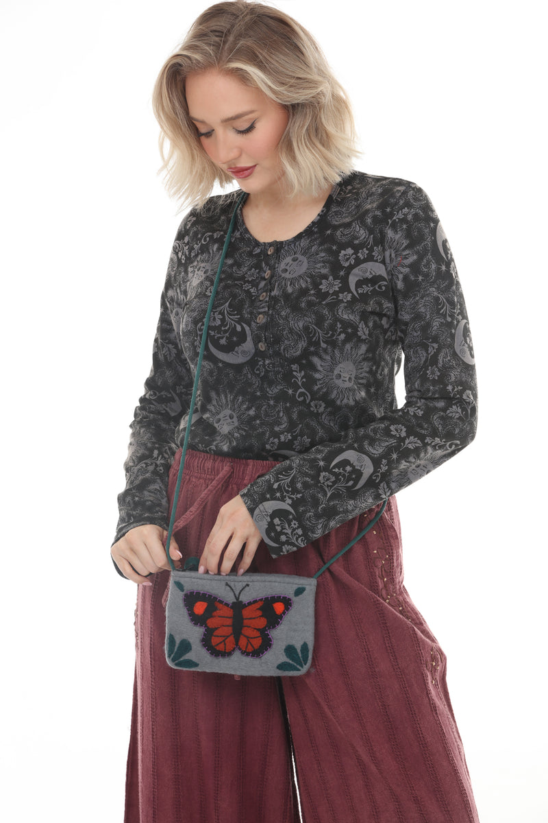 Felt Butterfly Mini Shoulder Bag