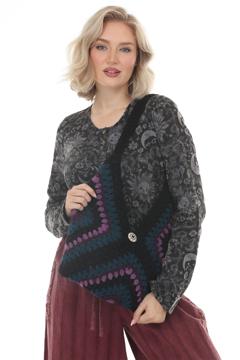 Granny Crochet Hobo Bag