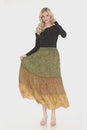 Load and play video in Gallery viewer, Cactus Garden Tiered Maxi Skirt
