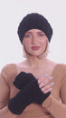 Load and play video in Gallery viewer, Cable Ribbed Wool Armwarmers
