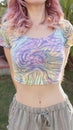 Load and play video in Gallery viewer, Psychedelic Mushroom Crop Top

