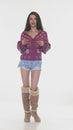 Load and play video in Gallery viewer, Fair Isle Mushroom Zip Hoodie
