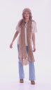 Load and play video in Gallery viewer, Stevie Fringe Chunky Knit Scarf
