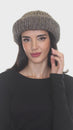 Load and play video in Gallery viewer, Rolled Faux Mohair Wol-Rib Beannie

