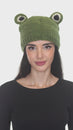 Load and play video in Gallery viewer, Wool FrogCharacter Green Beanie
