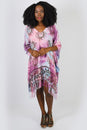 Load image into Gallery viewer, Celestial  Tie-Dye Fringed Poncho
