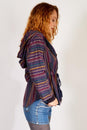 Load image into Gallery viewer, Striped Cotton Hoodie Jacket
