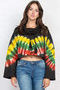 Load image into Gallery viewer, Tie-Dye Cropped Hoodie

