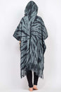 Load image into Gallery viewer, Spiral Tie-dye Hooded Long Poncho
