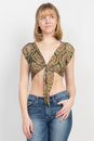 Load image into Gallery viewer, Tie Front Cap Sleeve Top
