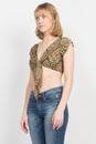 Load image into Gallery viewer, Tie Front Cap Sleeve Top
