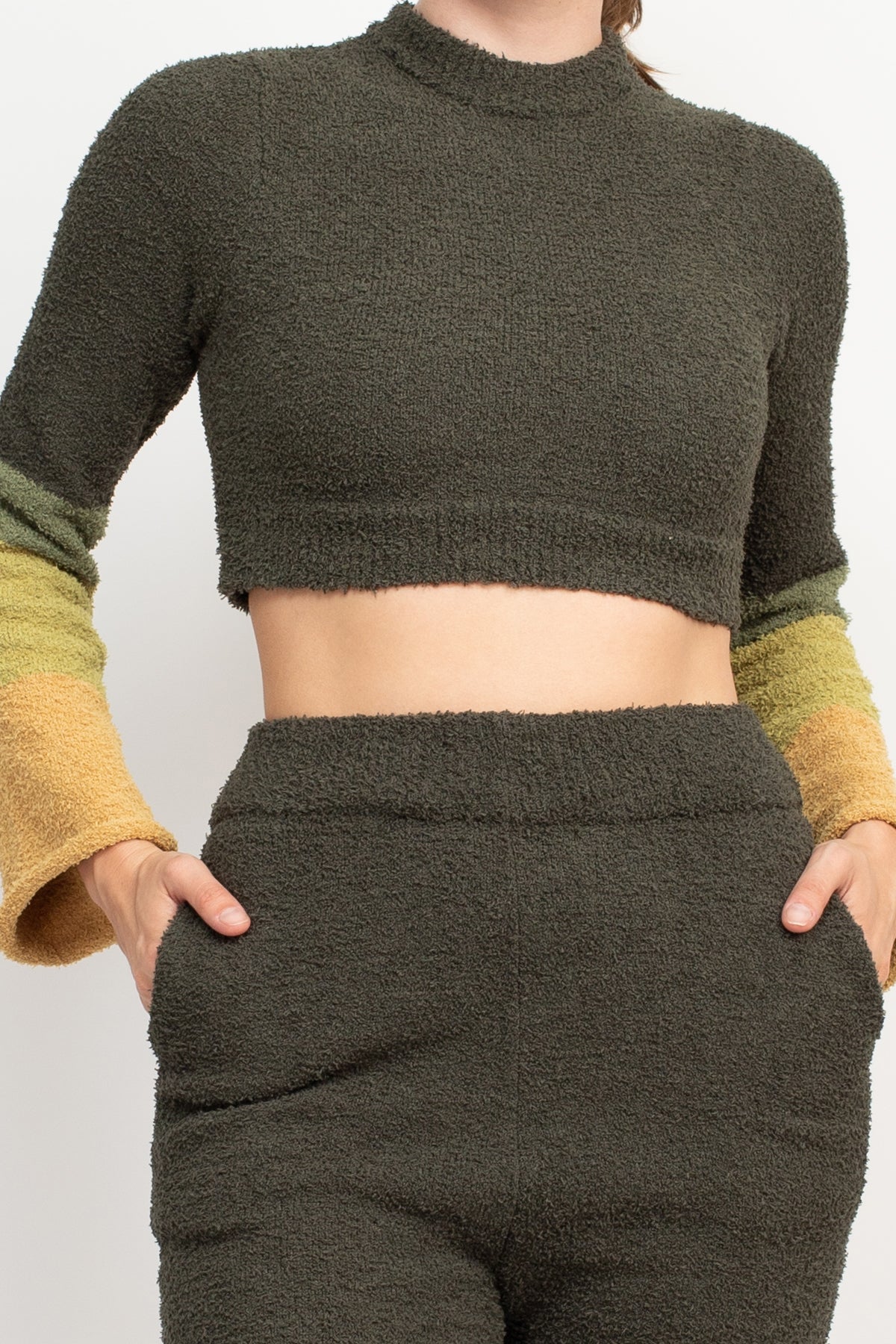 Cozy Ombre Knit Crop Sweater