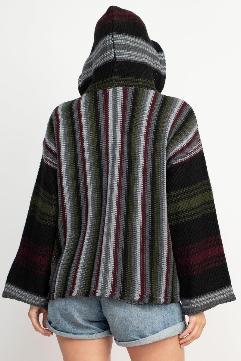 Unisex Striped Knit Sweater