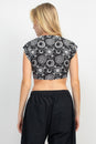 Load image into Gallery viewer, Celestial Tie Front Crop Top
