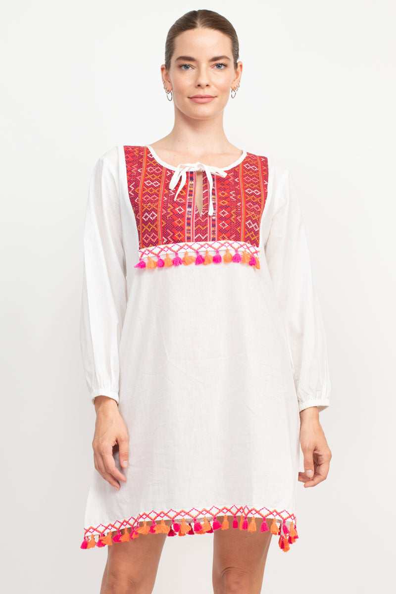 Fearlessly Fringed Peasant Dress