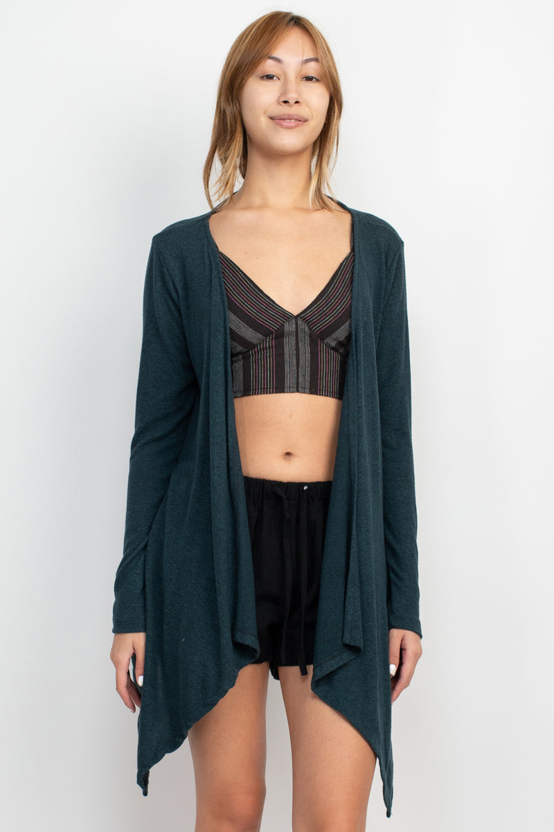 Boho Beats Waterfall Soft Cardigan with Tree of Life Back Design