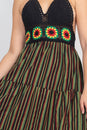 Load image into Gallery viewer, Rasta Crop-Top Stripe Maxi Dress
