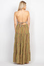 Load image into Gallery viewer, Rasta Crop-Top Stripe Maxi Dress
