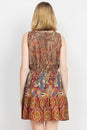 Load image into Gallery viewer, Ruffled Paisley Mini Dress
