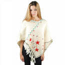Load image into Gallery viewer, floral pancho-White-One size
