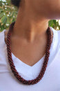 Load image into Gallery viewer, Prayer Bead Rose Mala-red-ons Size
