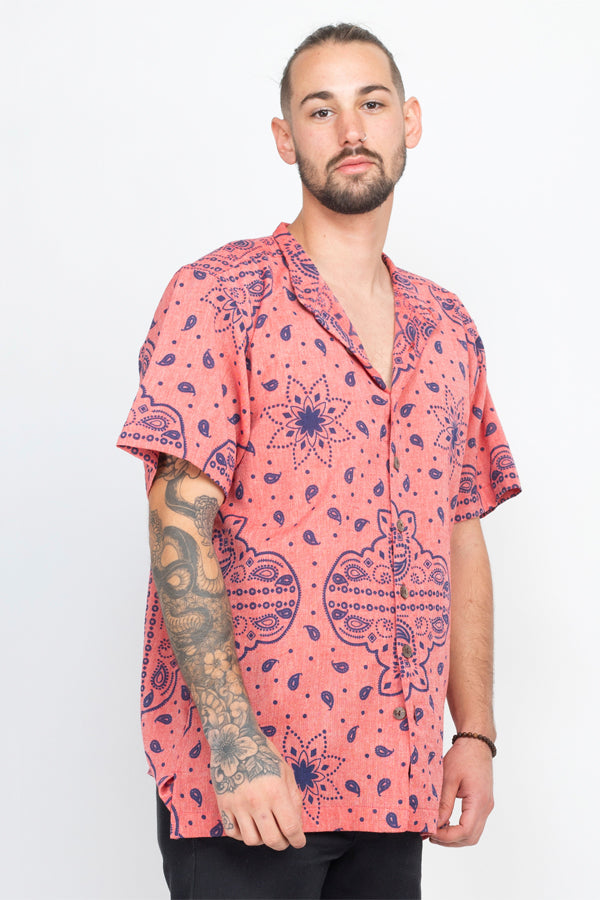 Bandana Print Camp Shirt