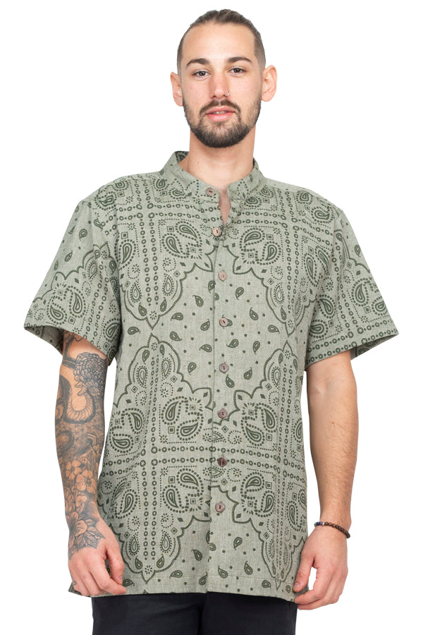 Bandana Print Camp Shirt