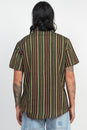 Load image into Gallery viewer, Rasta Striped Button Down Shirt
