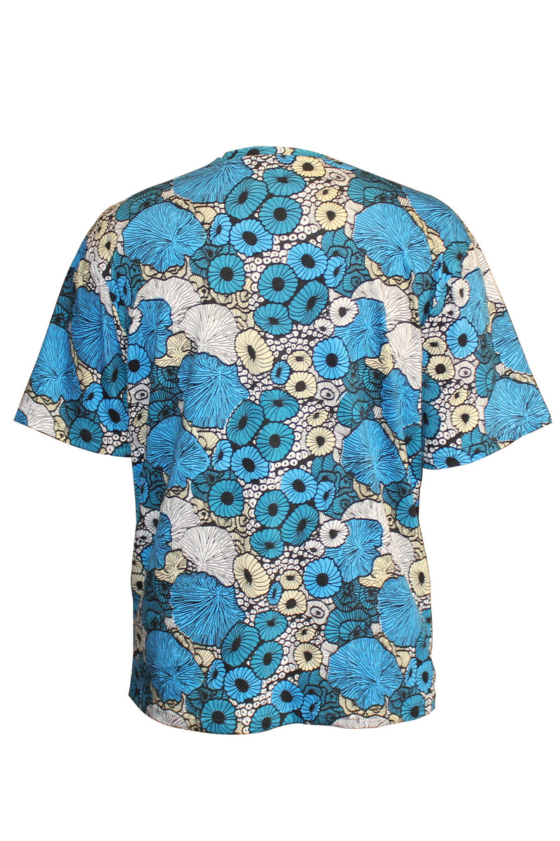 Mushroom Raw Edge Collar T-Shirt