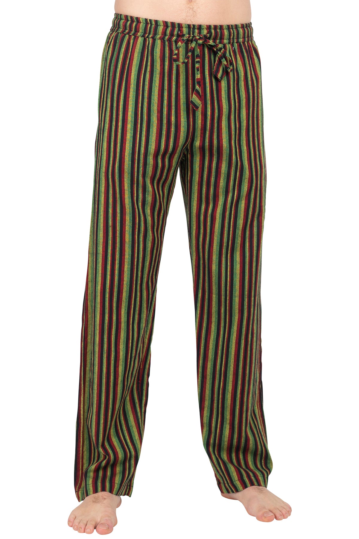 UniSex Drawstring Rasta Stripe Pants