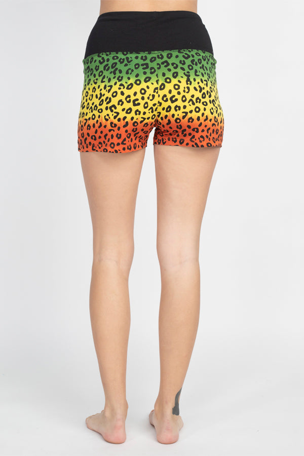 JahRoot Leopard Print Shorts