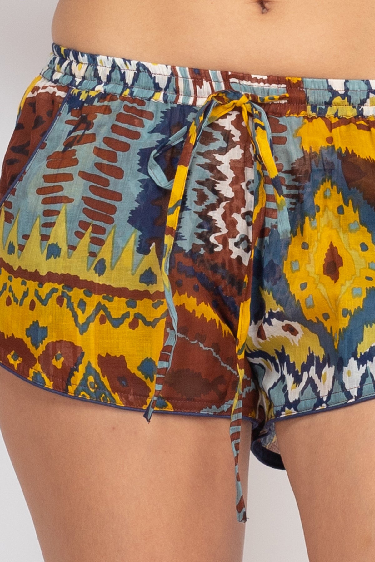 Pajama Shorts Patchwork Print