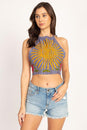Load image into Gallery viewer, Sunrise Embroidered Halter Top
