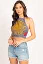 Load image into Gallery viewer, Sunrise Embroidered Halter Top
