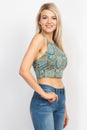 Load image into Gallery viewer, Paisley Crop Fitted Tank Top
