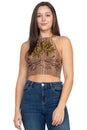 Load image into Gallery viewer, Tree Of Life Embroidery Halter Top
