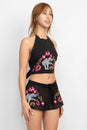 Load image into Gallery viewer, Elephant Embroidery Halter Top
