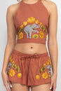 Load image into Gallery viewer, Elephant Embroidery Halter Top
