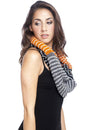 Load image into Gallery viewer, Hand knit Dual color Infinity Winter scarf
