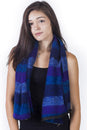 Load image into Gallery viewer, Warm Tri stiped infinity scarf with Zipper

