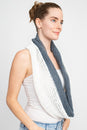Load image into Gallery viewer, Crocheted Two Tone Infinity Scarf
