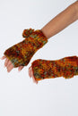 Load image into Gallery viewer, Hand Painted Pom Fingerless Gloves
