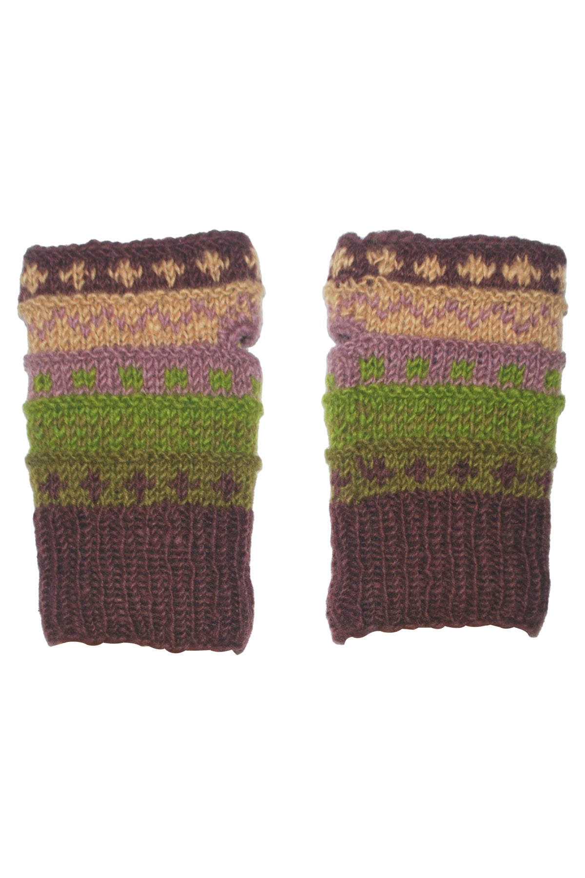 Winter hand knit handwarmer, fingerless Gloves